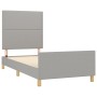 Estructura de cama con cabecero de tela gris claro 80x200 cm de , Camas y somieres - Ref: Foro24-3124928, Precio: 148,55 €, D...