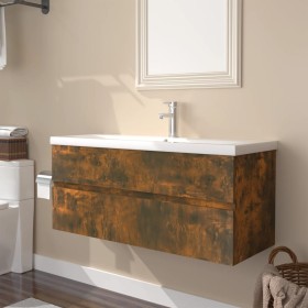 Bathroom furniture with smoked oak plywood sink by , bathroom vanities - Ref: Foro24-3152885, Price: 294,14 €, Discount: %