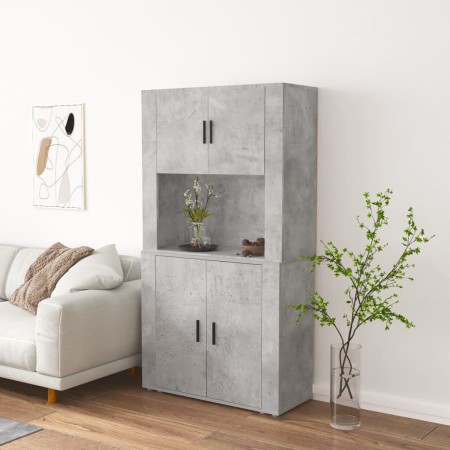 Tall plywood gray concrete sideboard by , Sideboards - Ref: Foro24-3185355, Price: 160,99 €, Discount: %