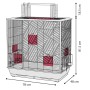 FLAMINGO Siri budgie cage copper 78x48x81.5-100 cm by FLAMINGO, Feet and bird cages - Ref: Foro24-439668, Price: 253,99 €, Di...