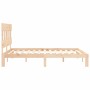 Estructura de cama con cabecero madera maciza 160x200 cm de , Camas y somieres - Ref: Foro24-3193606, Precio: 126,23 €, Descu...