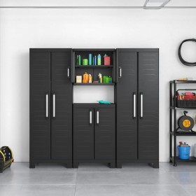 Keter Tall Detroit Black Storage Cabinet by , Lockers and storage cabinets - Ref: Foro24-440917, Price: 187,71 €, Discount: %