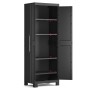 Keter Tall Detroit Black Storage Cabinet by , Lockers and storage cabinets - Ref: Foro24-440917, Price: 187,71 €, Discount: %