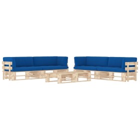 Pallet furniture 6 pieces and cushions made of impregnated pine wood. by , Garden sets - Ref: Foro24-3067042, Price: 491,73 €...