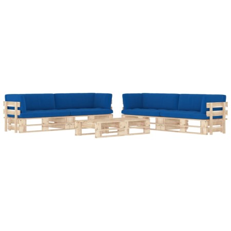 Pallet furniture 6 pieces and cushions made of impregnated pine wood. by , Garden sets - Ref: Foro24-3067042, Price: 491,73 €...