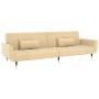 2-Sitzer-Schlafsofa mit zwei cremefarbenen Samtkissen von , Sofas - Ref: Foro24-337591, Preis: 289,47 €, Rabatt: %