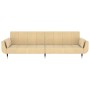 2-seater sofa bed with two cream velvet cushions by , Sofas - Ref: Foro24-337591, Price: 286,81 €, Discount: %