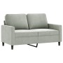 Light gray velvet 2-seater sofa, 120 cm by , Sofas - Ref: Foro24-359189, Price: 229,99 €, Discount: %