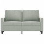 Light gray velvet 2-seater sofa, 120 cm by , Sofas - Ref: Foro24-359189, Price: 229,99 €, Discount: %