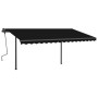 Toldo manual retráctil con LED gris antracita 5x3,5 m de , Toldos - Ref: Foro24-3070264, Precio: 719,08 €, Descuento: %