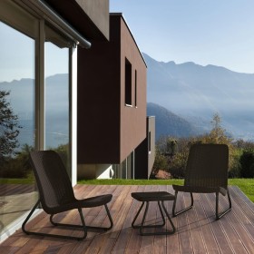 Keter Rio 3-piece garden furniture set in cappuccino color by , Garden sets - Ref: Foro24-407208, Price: 203,09 €, Discount: %