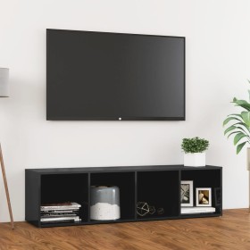 TV stand made of glossy gray plywood, 142.5x35x36.5 cm by , TV Furniture - Ref: Foro24-805551, Price: 39,99 €, Discount: %