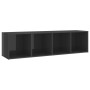 TV stand made of glossy gray plywood, 142.5x35x36.5 cm by , TV Furniture - Ref: Foro24-805551, Price: 39,88 €, Discount: %