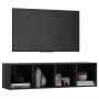 TV stand made of glossy gray plywood, 142.5x35x36.5 cm by , TV Furniture - Ref: Foro24-805551, Price: 39,88 €, Discount: %