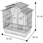 FLAMINGO Bird cage Numfor black 52x30x61 cm by FLAMINGO, Feet and bird cages - Ref: Foro24-432024, Price: 92,24 €, Discount: %