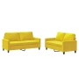 Yellow velvet 2-piece sofa set with cushions by , Sofas - Ref: Foro24-3201502, Price: 427,99 €, Discount: %