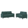 Sofagarnitur mit 2 Stück dunkelgrünen Samtkissen von , Sofas - Ref: Foro24-3201498, Preis: 457,37 €, Rabatt: %