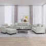 Set of sofas with 4 light gray microfiber fabric cushions by , Sofas - Ref: Foro24-3202309, Price: 824,35 €, Discount: %