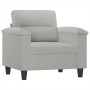 Set of sofas with 4 light gray microfiber fabric cushions by , Sofas - Ref: Foro24-3202309, Price: 824,35 €, Discount: %