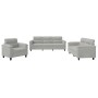 Set Sofas mit Kissen 3 Stück hellgrauer Mikrofaserstoff von , Sofas - Ref: Foro24-3202291, Preis: 737,89 €, Rabatt: %