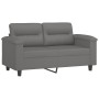 Sofagarnitur mit Kissen, 4-teilig, dunkelgrauer Mikrofaserstoff von , Sofas - Ref: Foro24-3202298, Preis: 788,34 €, Rabatt: %