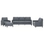 Sofagarnitur mit 4 Stück dunkelgrauen Samtkissen von , Sofas - Ref: Foro24-3201487, Preis: 744,66 €, Rabatt: %