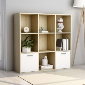 Regal aus Sperrholz in Weiß und Eiche, 40 x 30 x 189 cm von , Bücherregale und Regale - Ref: Foro24-801121, Preis: 113,99 €, ...