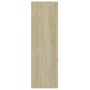 Estantería madera contrachapada blanco y roble 40x30x189 cm de , Librerías y estanterías - Ref: Foro24-801121, Precio: 113,99...