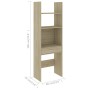 Sperrholzregal in Sonoma Eiche Farbe 60x35x180 cm von , Bücherregale und Regale - Ref: Foro24-803428, Preis: 74,99 €, Rabatt: %