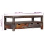 Mesa de centro madera maciza de sheesham gris 100x50x40 cm de , Mesas de centro - Ref: Foro24-247981, Precio: 239,60 €, Descu...