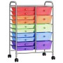 Portable storage cart XXL with 15 plastic drawers in multiple colors. by , Cargo forklifts - Ref: Foro24-320410, Price: 111,4...