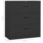 Aktenschrank aus anthrazitfarbenem Stahl, 90 x 46 x 103 cm von , Aktenschränke - Ref: Foro24-336293, Preis: 371,99 €, Rabatt: %