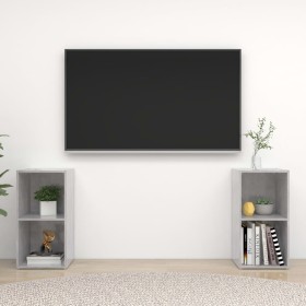 Living room wall furniture 2 pieces engineered wood gray concrete by , TV Furniture - Ref: Foro24-3079902, Price: 67,99 €, Di...