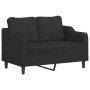 Black fabric 2-seater sofa, 120 cm by , Sofas - Ref: Foro24-359355, Price: 237,06 €, Discount: %