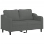 Dark gray 2-seater fabric sofa, 140 cm by , Sofas - Ref: Foro24-359360, Price: 230,67 €, Discount: %