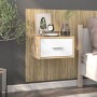 Wall bedside tables 2 units white and Sonoma oak by vidaXL, Nightstands - Ref: Foro24-810982, Price: 83,76 €, Discount: %