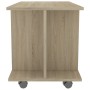 TV stand with wheels made of Sonoma oak engineered wood, measuring 80x40x45 cm. by , TV Furniture - Ref: Foro24-800192, Price...