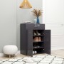 Glossy gray plywood shoe cabinet 60x35x84 cm by , Shoe racks and shoe organizers - Ref: Foro24-801079, Price: 101,72 €, Disco...