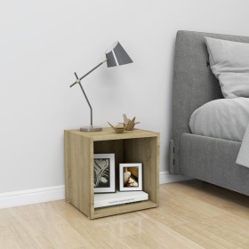 TV stand made of Sonoma oak plywood, measuring 37x35x37 cm. by , TV Furniture - Ref: Foro24-805507, Price: 26,09 €, Discount: %