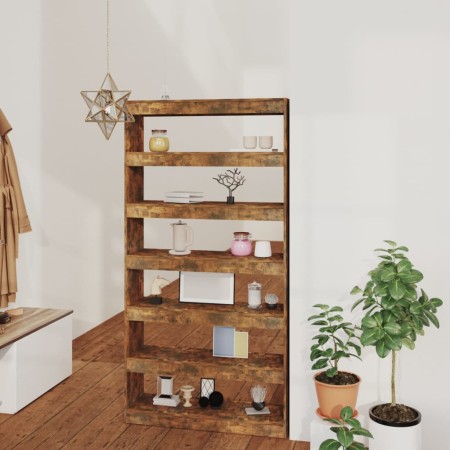 Smoked oak plywood shelf 100x30x198 cm by , Bookcases and shelves - Ref: Foro24-813641, Price: 130,99 €, Discount: %