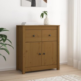 Solid pine wood sideboard in honey brown color, 70x35x80 cm by , Sideboards - Ref: Foro24-813752, Price: 97,99 €, Discount: %