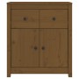 Aparador de madera maciza de pino marrón miel 70x35x80 cm de , Aparadores - Ref: Foro24-813752, Precio: 98,68 €, Descuento: %