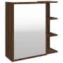 Brown oak plywood bathroom cabinet and mirror 62.5x20.5x64cm by , bathroom vanities - Ref: Foro24-826353, Price: 65,34 €, Dis...