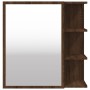 Brown oak plywood bathroom cabinet and mirror 62.5x20.5x64cm by , bathroom vanities - Ref: Foro24-826353, Price: 65,34 €, Dis...