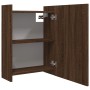 Brown oak plywood bathroom cabinet and mirror 62.5x20.5x64cm by , bathroom vanities - Ref: Foro24-826353, Price: 65,34 €, Dis...