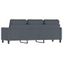 Dark gray velvet 3-seater sofa, 180 cm by , Sofas - Ref: Foro24-359210, Price: 300,99 €, Discount: %