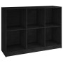 Solid black pine wood shelf 104x33x76 cm by , Bookcases and shelves - Ref: Foro24-809970, Price: 114,42 €, Discount: %