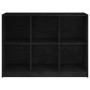 Solid black pine wood shelf 104x33x76 cm by , Bookcases and shelves - Ref: Foro24-809970, Price: 114,42 €, Discount: %