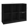 Solid black pine wood shelf 104x33x76 cm by , Bookcases and shelves - Ref: Foro24-809970, Price: 114,42 €, Discount: %