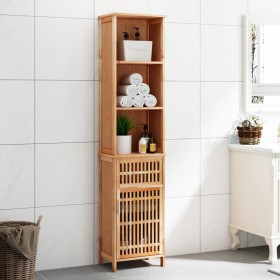 Solid walnut wood bathroom cabinet 42x29x182 cm by , Lockers and storage cabinets - Ref: Foro24-350356, Price: 144,10 €, Disc...